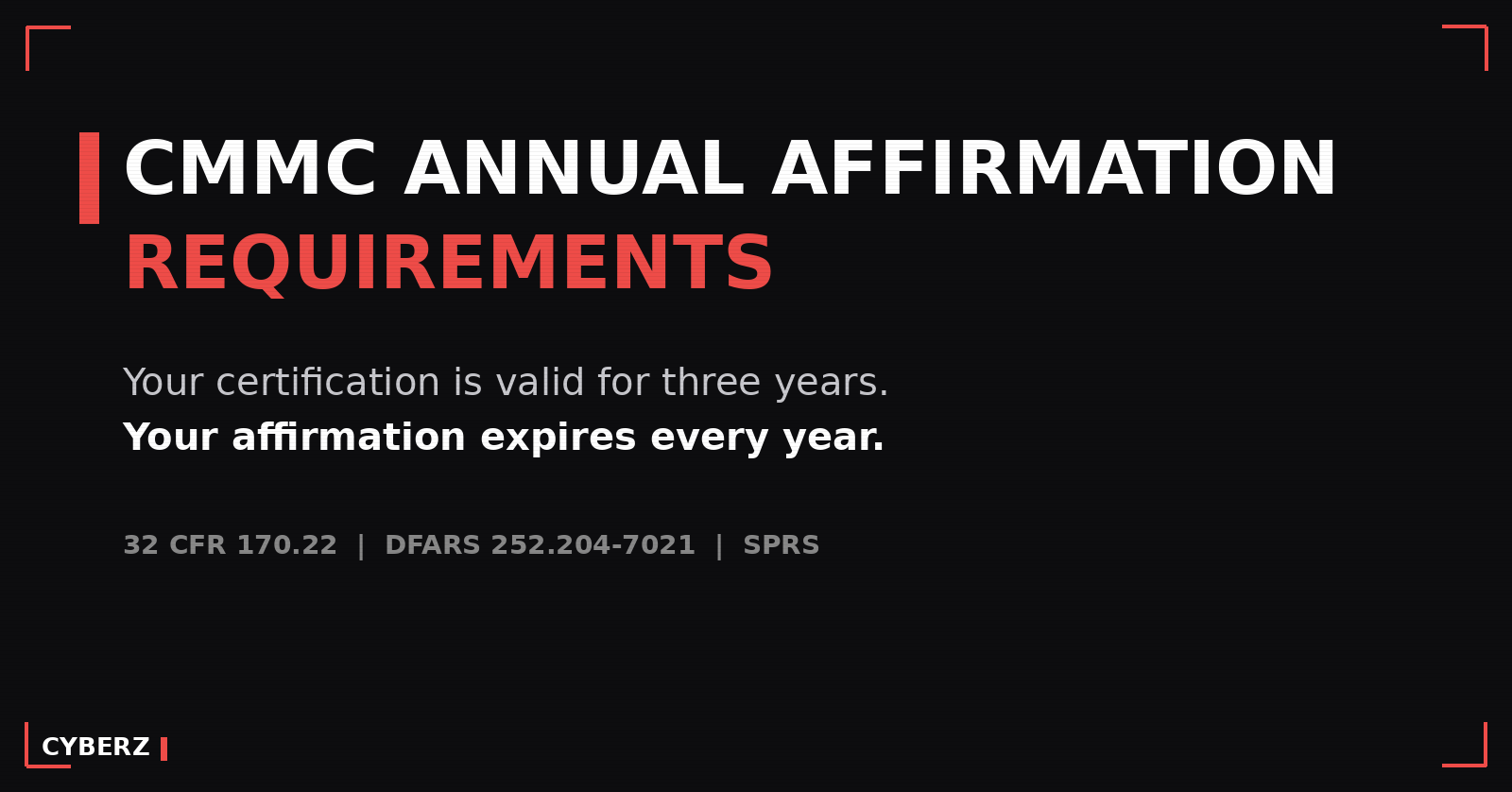 CMMC Annual Affirmation Requirements: How Often, How to Submit, and What Happens If You Skip It