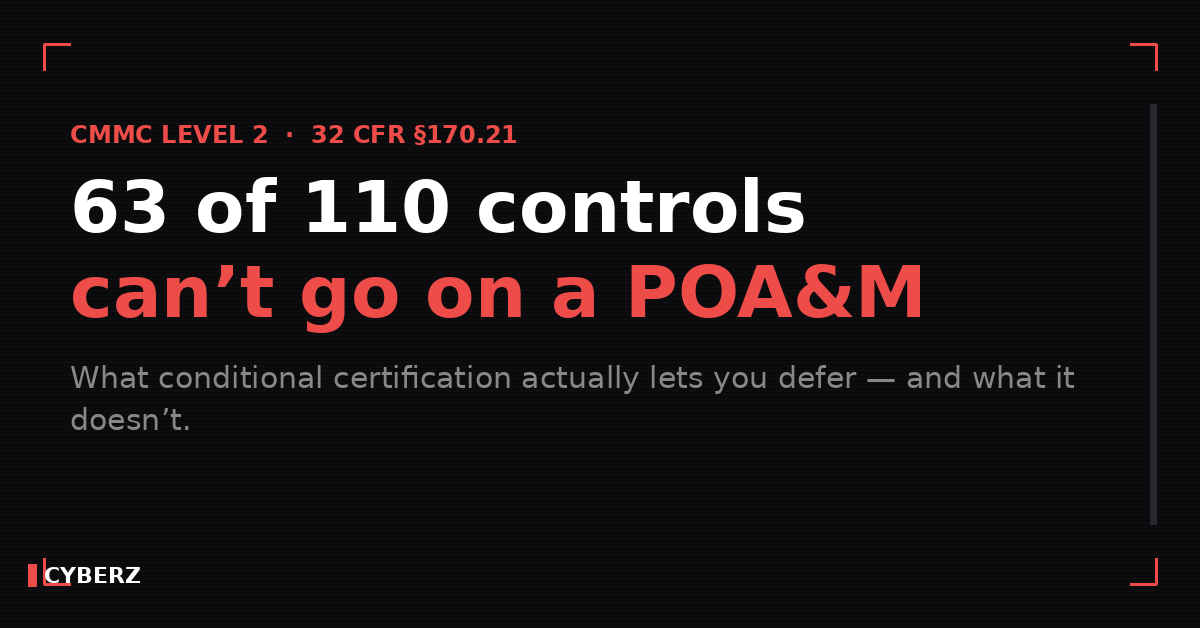 What Can Actually Go on a CMMC POA&M (and What Can't)