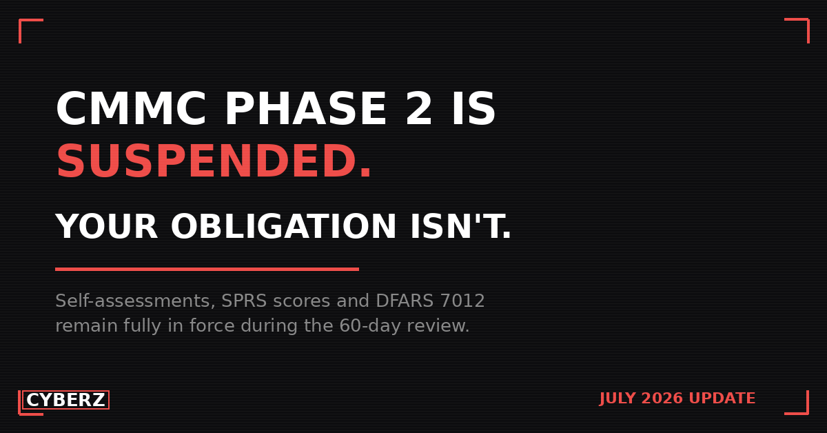 Is CMMC Still Required? What the Phase 2 Suspension Did and Did Not Change