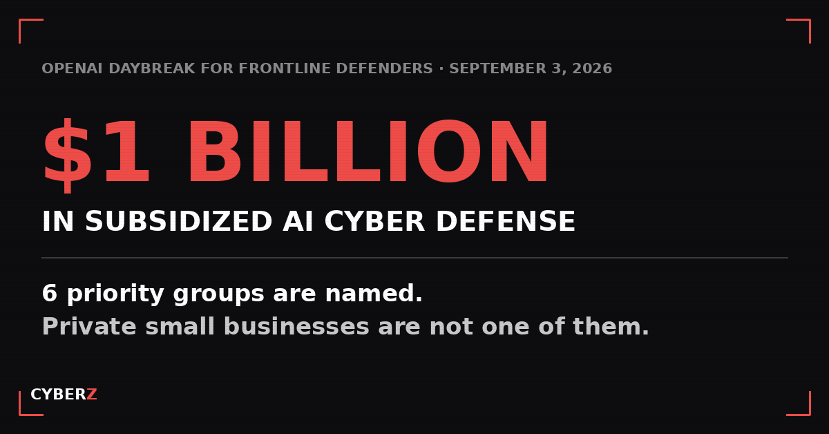 OpenAI's $1 Billion Daybreak Program: What a Small Business Actually Gets