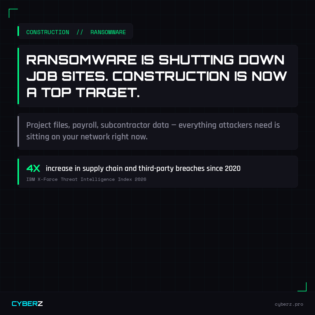Ransomware Is Shutting Down Job Sites. Why Construction Is Now a Top Cyber Target.